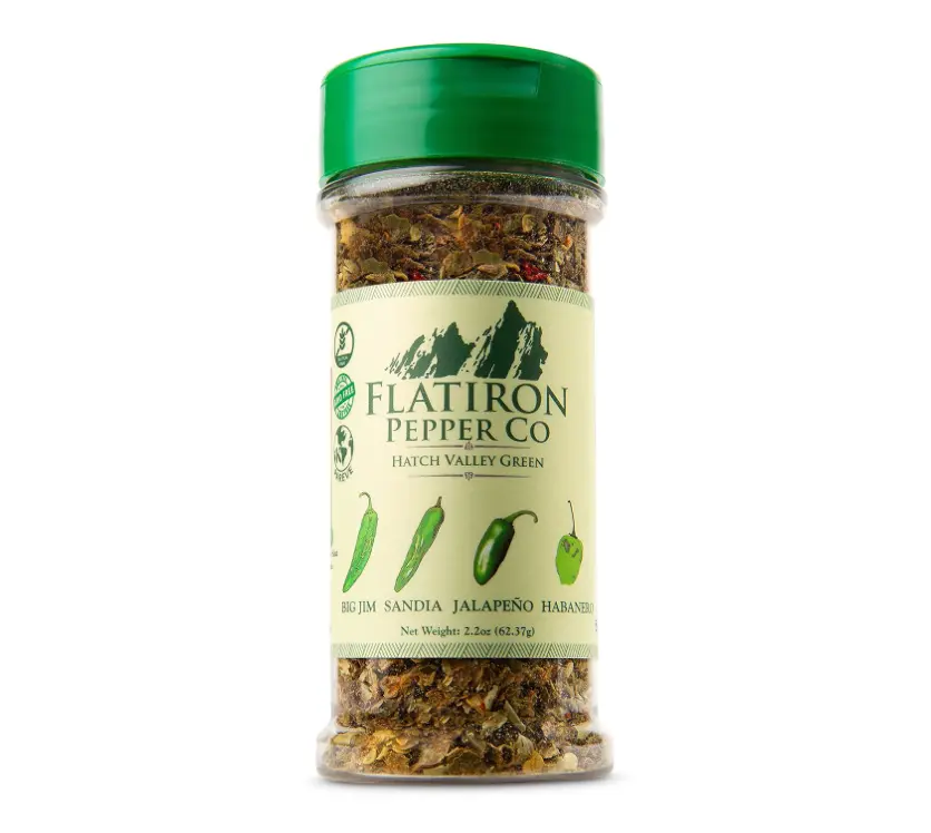 Flatiron Pepper Co - Hatch Valley Green. Premium Green Chile Flakes. Hatch Green Chile - Jalapeno - Habanero
