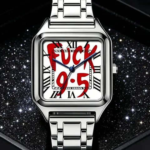 Women's Luxury Square Watch, Arabic Dial, Analog Watch, 30m Waterproof, Elegant Design, Fashion Wristwatches, Fashionable Stylish Watch, Stainless Steel Strap, Casual Style, Perfect for Daily Wear or Gift, Waterproof Wristwatch, Water Resistant Watch