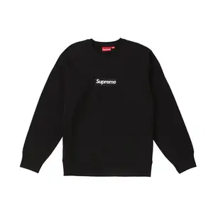 Supreme Men's Box Logo Crewneck (FW18) Black, from StockX