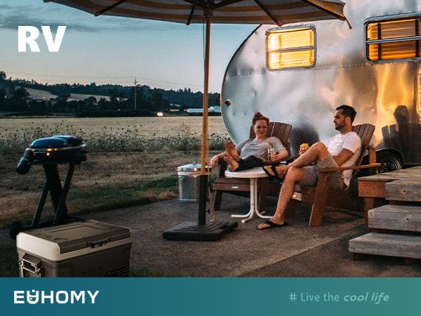 EUHOMY 12V Refrigerator (24/37/53Quart /23L/35L/50L) supports 12V/24V DC & 110-240V AC. Portable with -4°F~68°F range, it features wheels, 2 baskets, and large cooling zone. Ideal for RVs, travel, Truck, Boat EUHOMY 12V Refrigerator (24/37/53Quart /23L/35L/50L) supports 12V/24V DC & 110-240V AC. Portable with -4°F~68°F range, it features wheels, 2 baskets, and large cooling zone. Ideal for RVs, travel, Truck, Boat