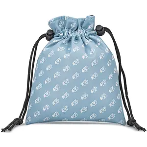 Blue High-Quality Valuable Item Bag with Gg Design, Sealed Bag with Drawstring, Portable Ball Bag, Golf Accessories, Sports Bags