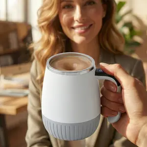 2026 Smart Self-Stirring Mug with Temp Display - 316 Stainless Steel Electric Magnetic Mixing Cup for Coffee & Protein Shakes