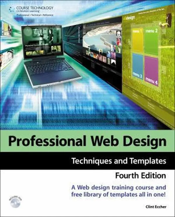 Used Professional Web Design Tutorial - English, 912pp Fifth Ed. Softcover Book with Techniques and Templates by Clint Eccher