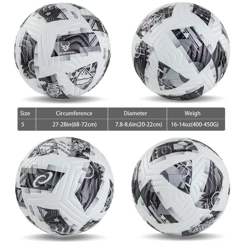 Soccer Balls - Soft Touch Soccer Ball & Air Pump Set - Size 5 - Ideal for Youth & Adults with Unique Design and Convenient Carry Bag