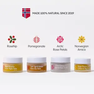 Froya Organics The Complete System for Mature Women's Skin- 4-Step Anti-Aging & Collagen Boosting Formula with Rosehip, Pomegranate, Arctic Rose Petals & Norwegian Arnica