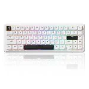 ATTACK SHARK Attack Shark X65 HE Wired Gaming Keyboard, 65% Mechanical Keyboard with PBT Keycaps, RGB Hot Swap Keyboard for Gaming, Office, Home