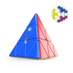 【GAN Official 】GAN Pyraminx Cube 3x3 Magnetic Speed Cube 60 Magnets Stickerless Triangle Cube GES+ Enhanced