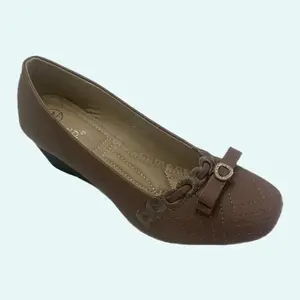 Gnd Women's Brown Wedge Heel Pumps Comfort Footwear Stylish Classy Walking Shoes Elegant Heeled Casual High Heel Girl Fashion Office 2" Heel Brown