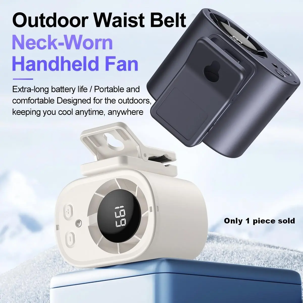 2026 New Clip on Car Fan, LED Display, 199 Speed, 360° Rotatable, USB Rechargeable, Portable Cooling Fan with Lanyard, Car Umbrella, Home Office, Travel Gift, Multifunction Portable Fan, Multifunctional Fan, Rechargeable Battery Fan