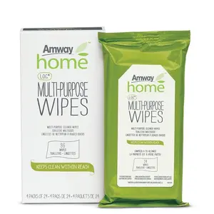 Amway Home LOC Multi-Purpose Wipes - 96 Wipes for Cleaning - Keeps Clean Within Reach - 4 Packs of 24