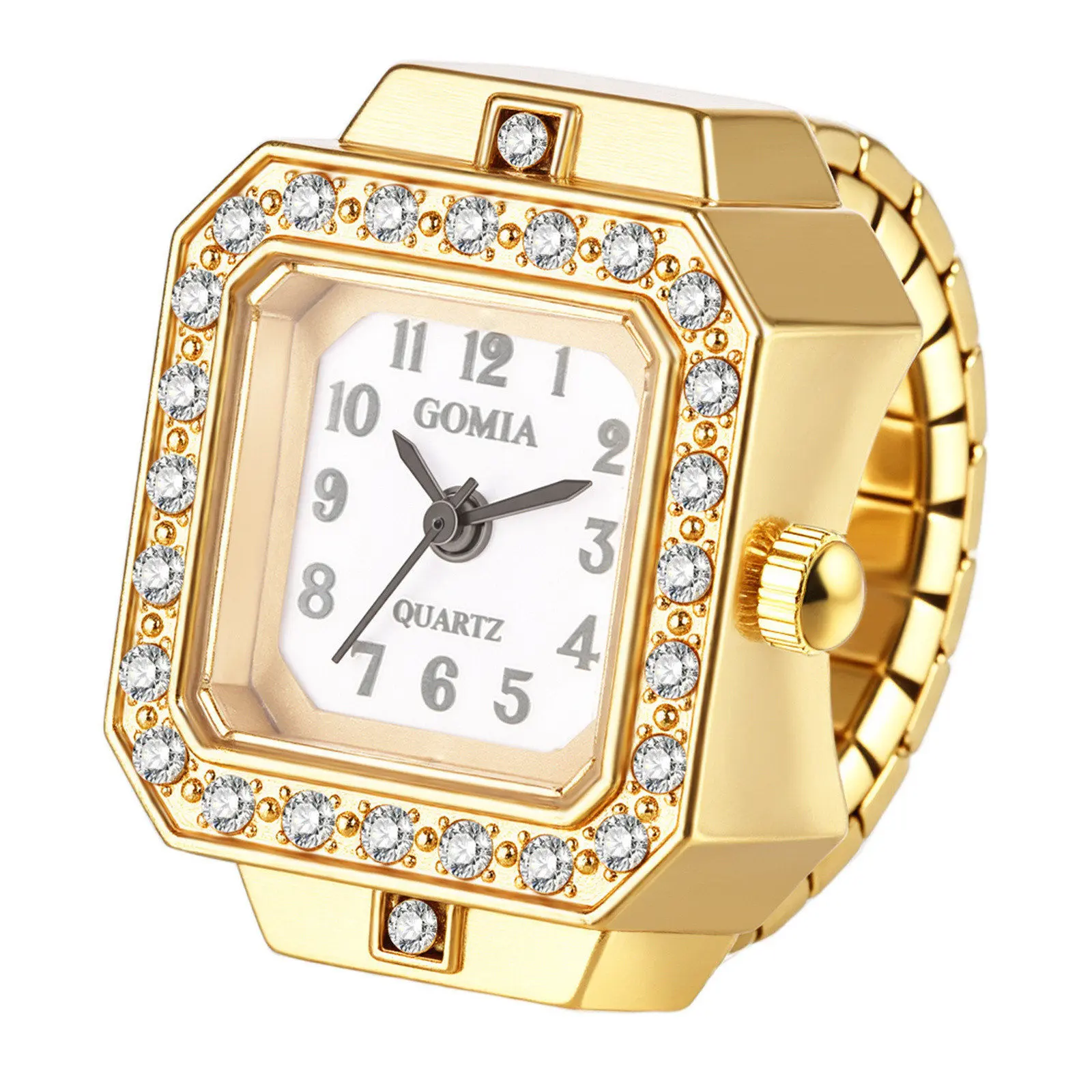 OIDEA Exquisite Women's Fashion Square Watch - Adjustable Stainless Steel Stretch Band, Square Case with Diamond Accents, Arabic Numerals Quartz Analog Watches for Women Fashion Accessories, Exquisite Watch summerwins