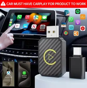 【Yurnlv】2 in 1 Wireless Apple CarPlay Adapter, for both Apple and Android,converts wired to wireless, suitable for factory wired CarPlay cars from 2016+