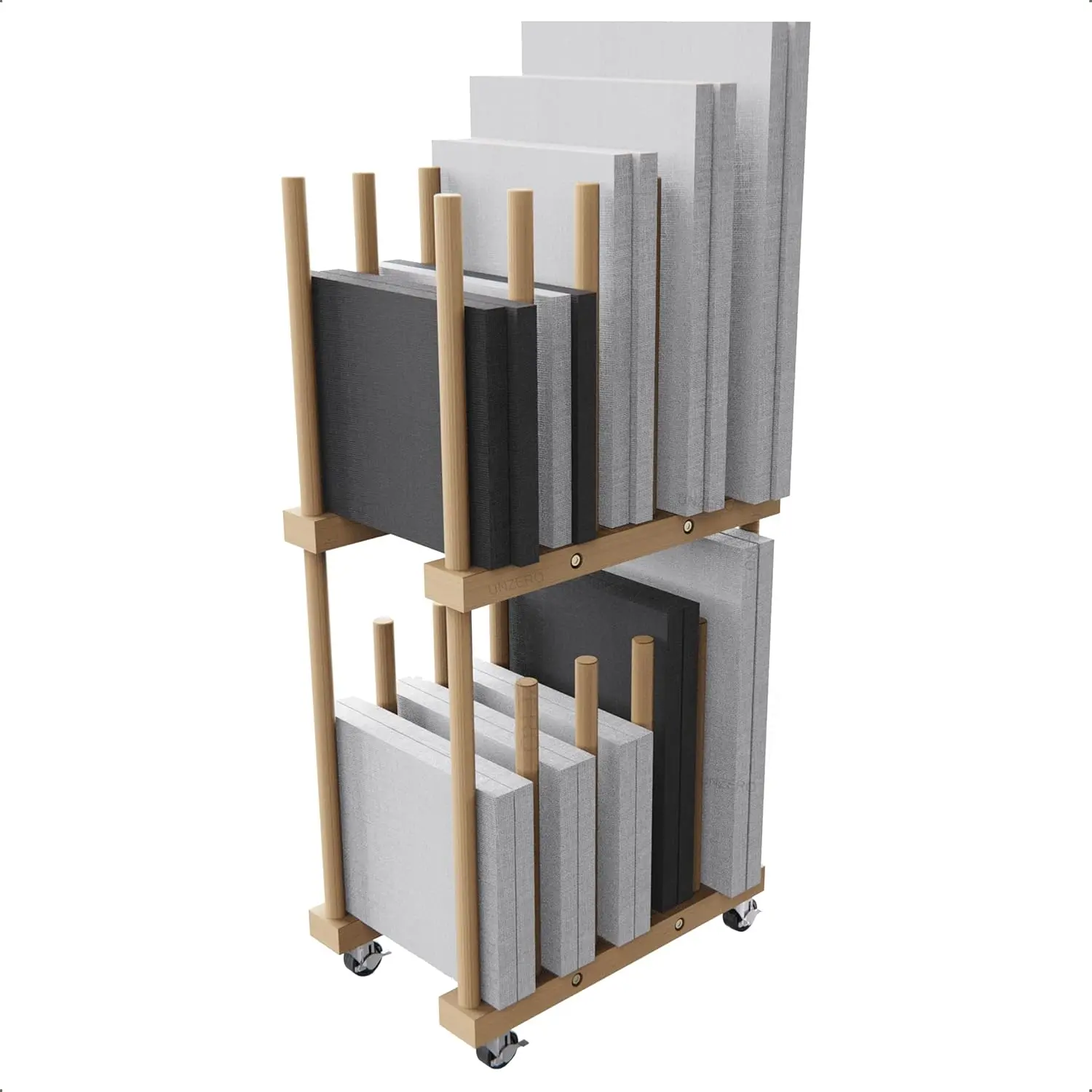 Art Storage Rack, Art Canvas Storage, Art Drying Rack, Canvas Boards Rack Art Storage with Handle & Caster Wheels for Drawing Board, Panel, Paper Pad for Art Studios, Artworks, Gallery