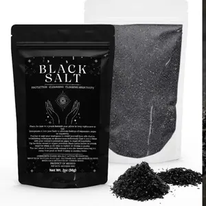 Black Salt for Protection Rituals & Wiccan Spells, Handcrafted Negative Energy Protection Crystals for Witchcraft, 2oz Bag, Witches & Wiccan Witchcraft Supplies