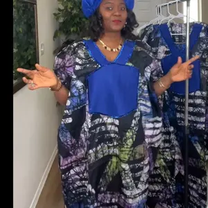 Brocade batik with Aso oke trim