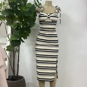 Top y falda con lineas