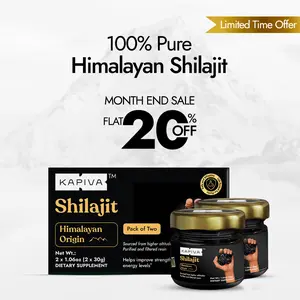 Kapiva 100% Pure Himalayan Shilajit Resin 30 gm Pack of 2 Healthcare Fitness Dietary Supplement Boosts Energy Immunity & Cognitive Wellness #Shilajit #Himalayan #PurestShilajit #Kapiva #MostSoldShilajit