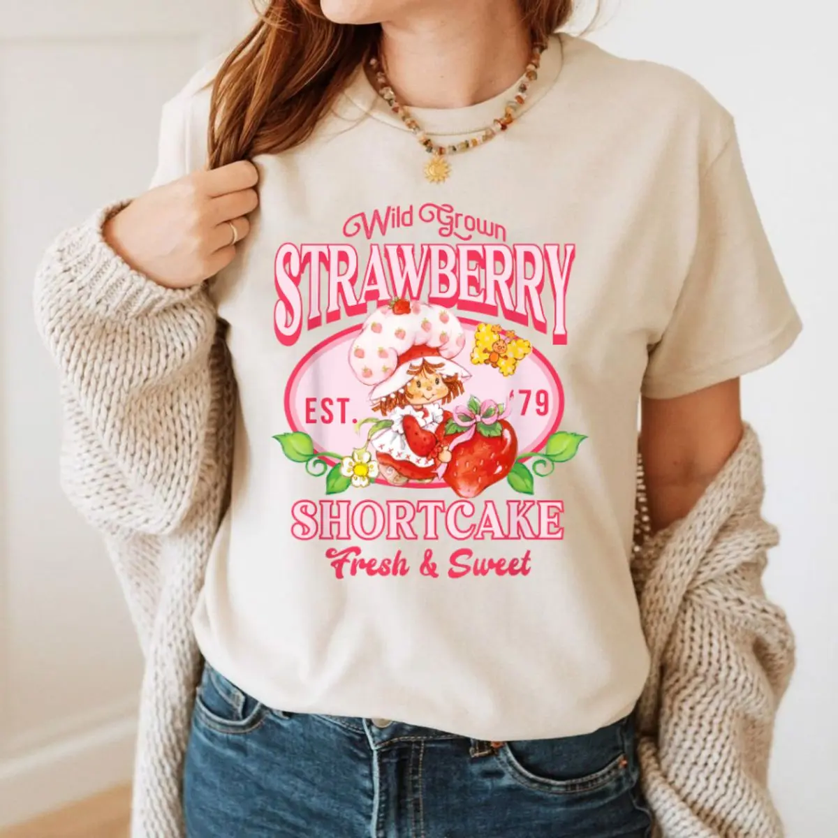 Strawberry Shortcake Wild Grown Vintage '79 Poster T Shirt Sweatshirt Hoodie, Unisex Sweater Pullover Tee