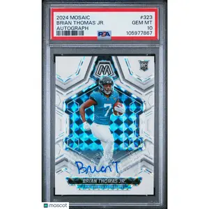 2024 Panini Mosaic Brian Thomas Jr Autograph Rookie #323 PSA 10 GEM MINT Jaguars