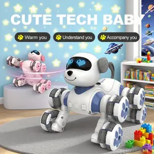 Remote Control Robot Dog Toy for Kids, Realistic Robot Puppy, Climbing & 360° Rotation Features, Interactive Entertainment Gift, High-Quality Growth Aid