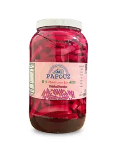 Papouz Pickled 128fl oz. Mediterranean Pink Turnips