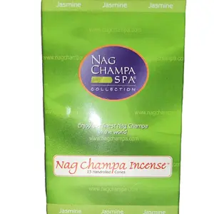 Nag Champa Jasmine Aroma Incense Dhoop Cones Set (15 Cones) - Home Supplies Home Fragrance Scented Freshener, Calming Stress Relief for Meditation, Room Odor Enhancement, Light