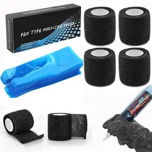 200 count Machine Covers and 4count Grip Tape,  Tattoo Pen Covers Grip Cover Barrier Sleeves Professional Tattoo Supplies-USA