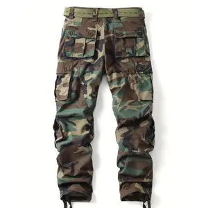 Men's Camouflage Cargo Pants |      Military-Style |     Cotton Blend |     Multi-Pocket Design with Built-In Zipper |     Non-Stretch Fabric |     Machine Washable |     All-Season Outdoor & Casual Wear(Sheets)