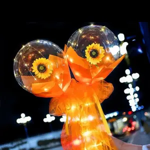 Flower Balloon Bouquet with Lights - Perfect for Unique Gifts, Anniversaries and Birthdays