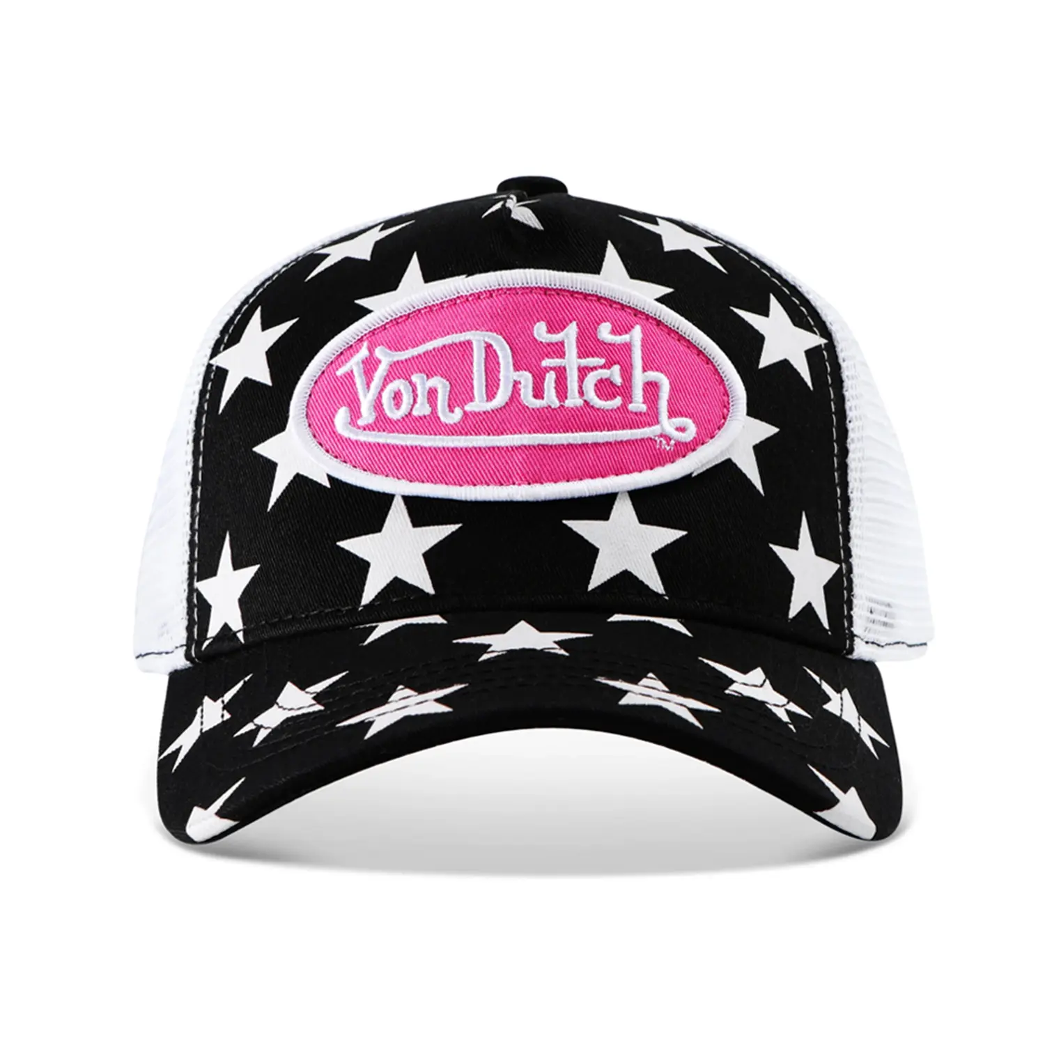 Von Dutch Americana Trucker Hat - Black and Pink