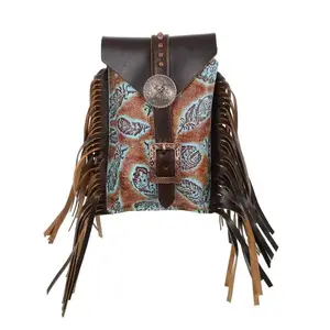 Feathered Horizon Rear Cinch Bag
