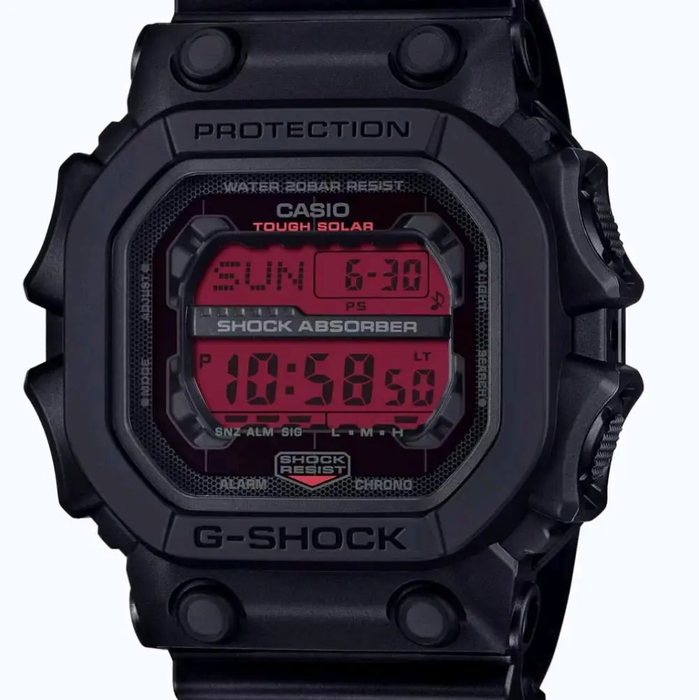 GX56BBR-1 New Black G Shock Oversized tough solar Red Dial men' s best Watch Ever