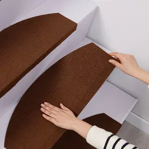 15-piece self-adhesive wooden step anti-slip stair treads - Indoor safety carpet stair runner advanced grip - Easy to install - Fashion design for home decor and stair protection, pet pad, elderly protection pad Home Decorative Rugs Boho Runner Rug