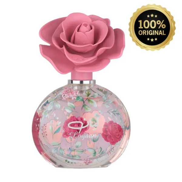 Lattafa Layaan EDP Spray - 75ml (2.5 oz) Women's Fruit-Scented Jasmine-Themed Aromatic Alcohol-Based Elegant Fragrance, Floral-Woody Scent with Green Pear-Gardenia Blend, All-Day Daytime Wear, Fruit-Scented Women's Fragrance, Jasmine-Themed Women's Fragra