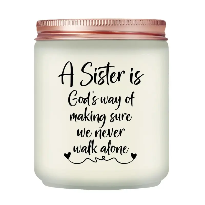 Lavender Scented Candle - Sister Gift for Any Occasion - All Natural Soy Wax - Home Decor Supplies - Home Fragrances