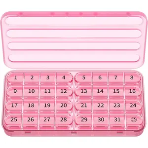 Monthly Pill Organizer 1 Time a Day, 30 Day Pill Box Organizer Once a Day, One Month Large Pill Case for Travel, 31 Day Daily Medcine Container for Vitamins, Supplement & Medication