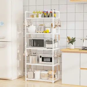 Adjustable Multi-Functional Shelf, Space-Saving Layered Structure, Ideal for Kitchen Bathroom Study Office Home Business