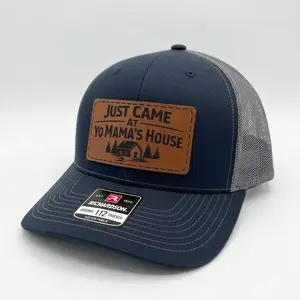 Matching Couple Leather Patch Trucker Hats - Funny Snapback Cap Set, His & Her Matching Hats, Bold Humor Hat, Viral Funny Gift For Couples & Husband Wife Meme Lovers