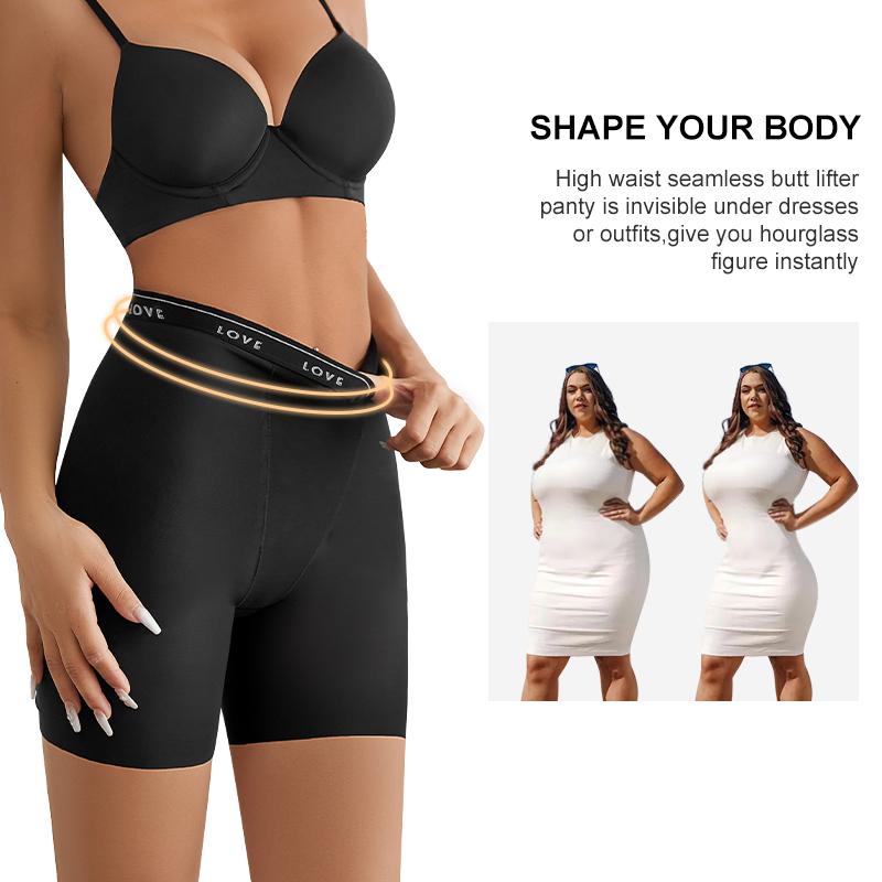 SHARICCA High Waist Seamless Butt Lifter Panty, Tummy Control Double Layer Shaping, Breathable Stretch Non Slip No Show Underwear