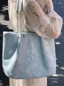 Women's Elegant Tote Bag, Large Capacity Shoulder Bag for Work & Daily Used, Casual Trendy Versatile High-quality Daily Commuting Bag, Girl Fashionable Shopping Bag, Slouchy Tote