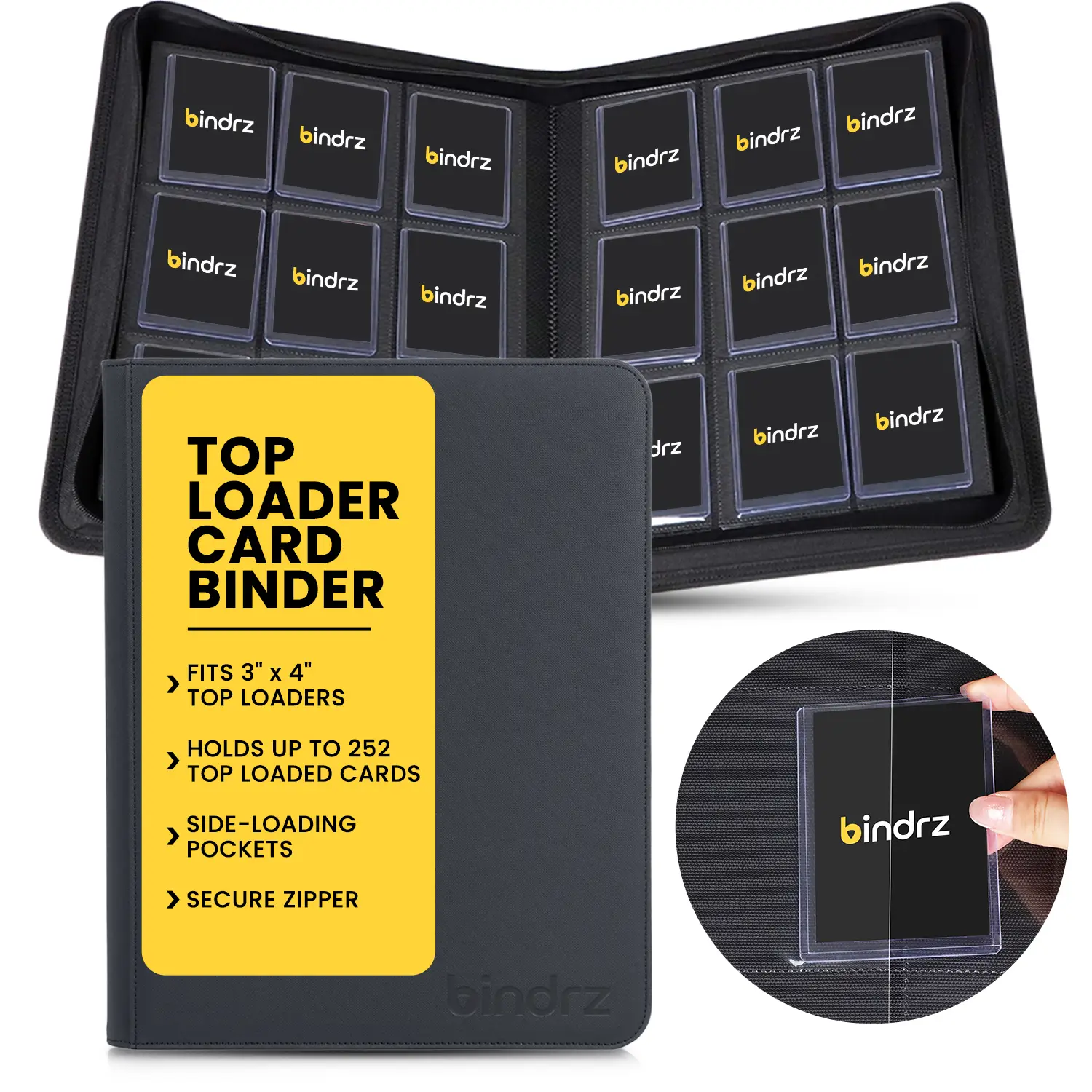 Top Loader 9 Pocket Binder | Holds 252 Top-Loaded Cards