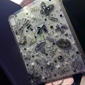 iPad 10.1 Junk Case with Sparkling Decorations and Unique Design Elements Covers Tablet