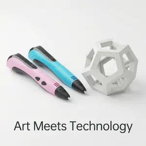 Lightweight 3D Printing Pen for Kids, 3D Pen with LCD Display & PLA Filament, Creative DIY Gift for Birthdays & Christmas