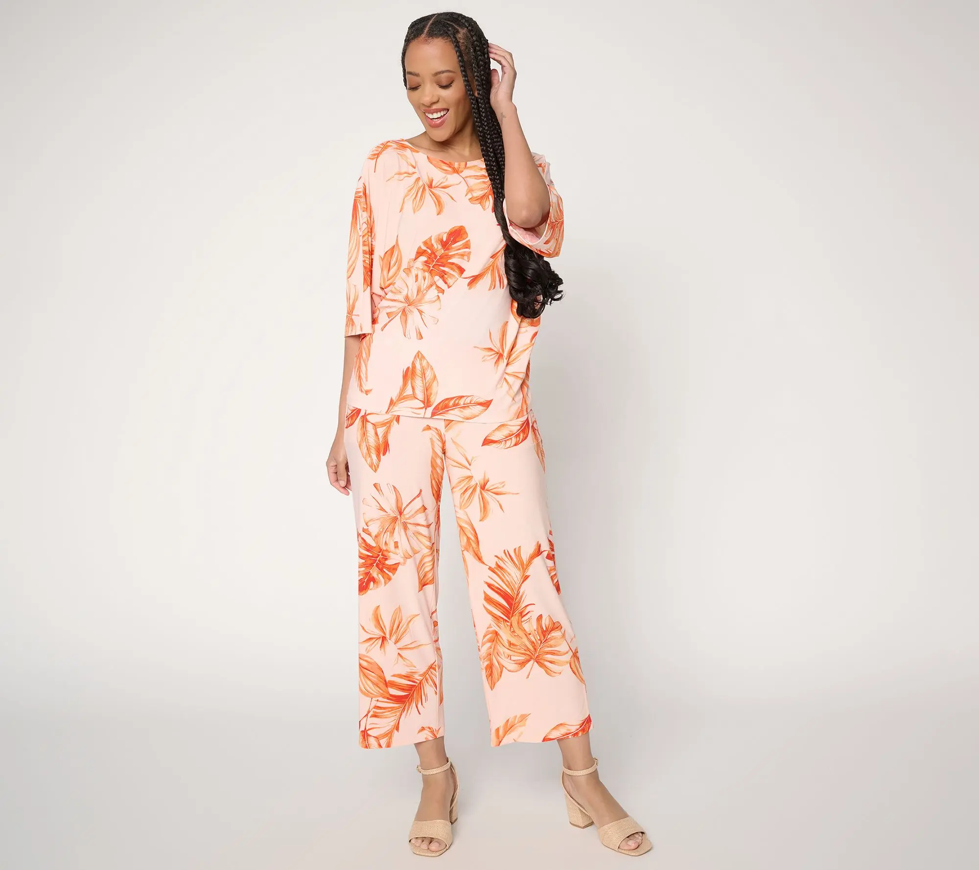 Attitudes by Renee Tall Como Jersey Top and Bottom Set