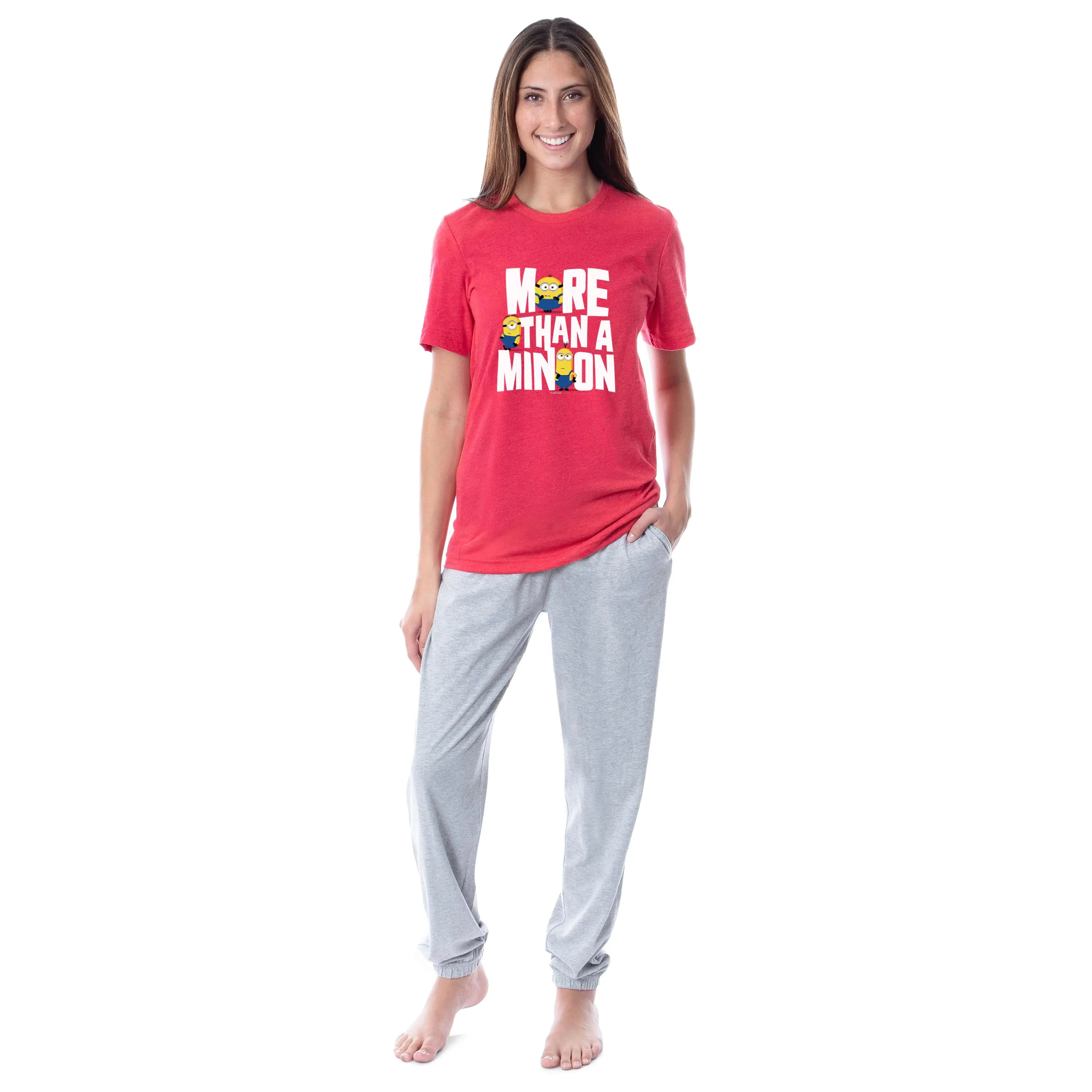Despicable Me Womens' Chibi Minions More Than A Minion Sleep Pajama Set