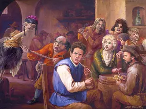 "The Gang Gets Painted" - High Quality Canvas Print Decor Artwork