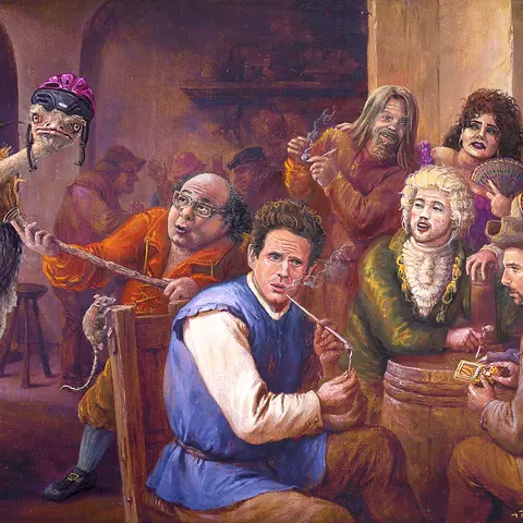 "The Gang Gets Painted" - High Quality Canvas Print Decor Artwork