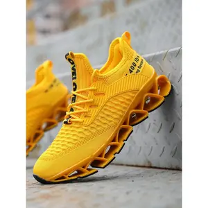 Men's Letter Design Fall Running Durable Athletic  Jogging Shoes  for Gift, 2025 Casual Matching Sneakers, Sporty Hollow Out Design Lightweight Breathable Jogging Shoes, Lace Up  Gym Shoes  for Summer Back To School