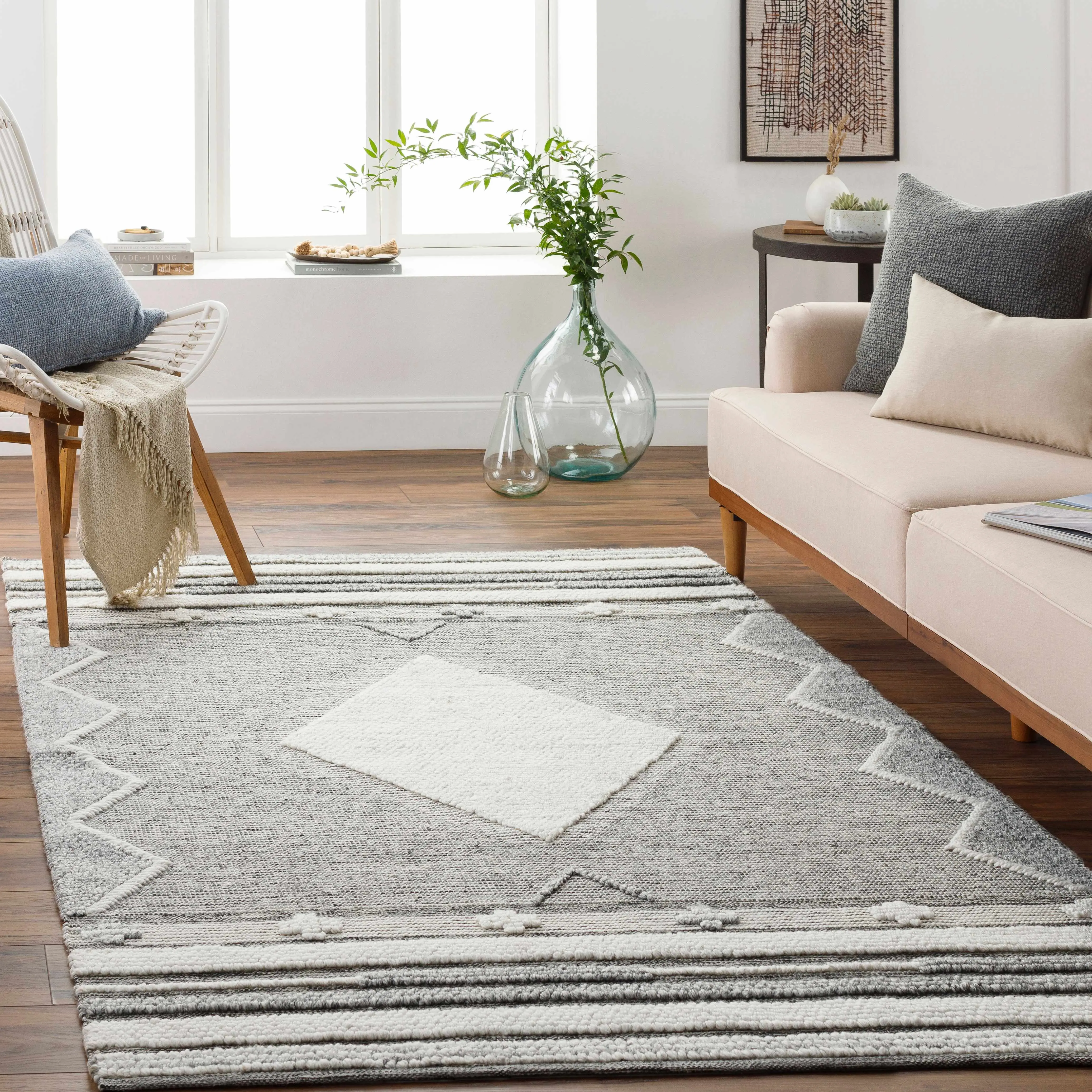 Mcdonald Rectangle Geometric Large Area Rug - Indoor & Outdoor Use, Clearance Sale