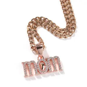 Premium MOM Pendant Necklace - 5A+ Zircon Chic Hiphop Style (Gift for Mom)